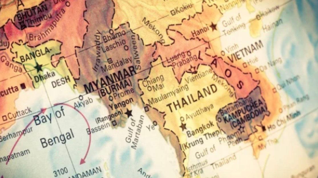 Carte Birmanie Thaïlande 