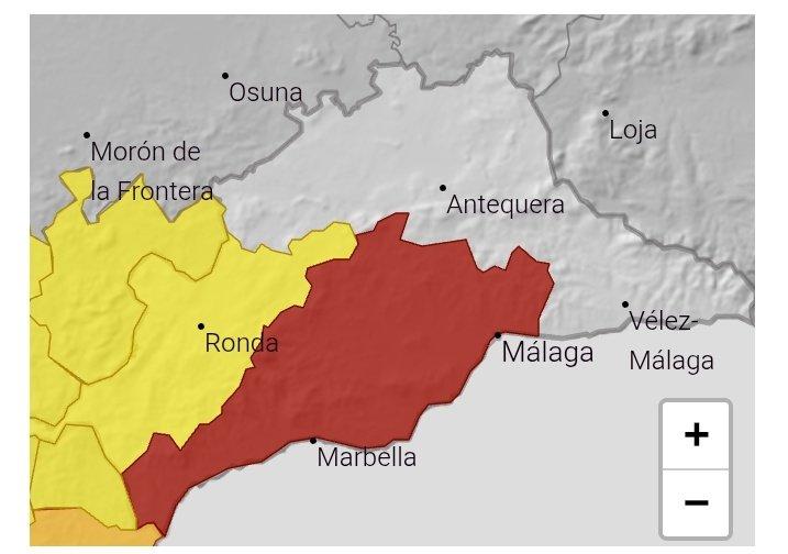 Vigilance rouge Malaga Cadiz