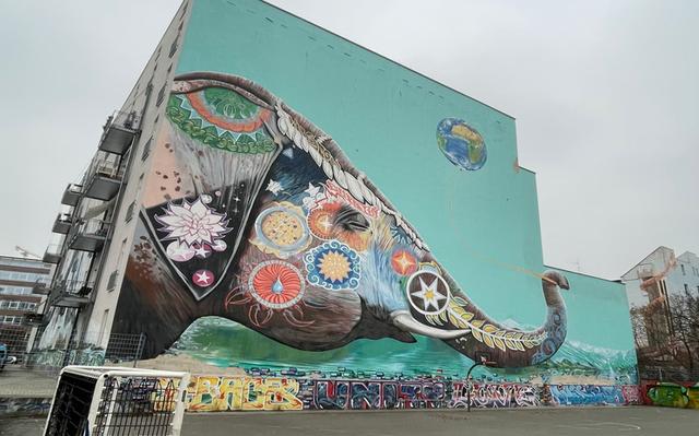 Fresque street art à Berlin