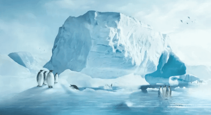 image de la banquise avec des pingouins
