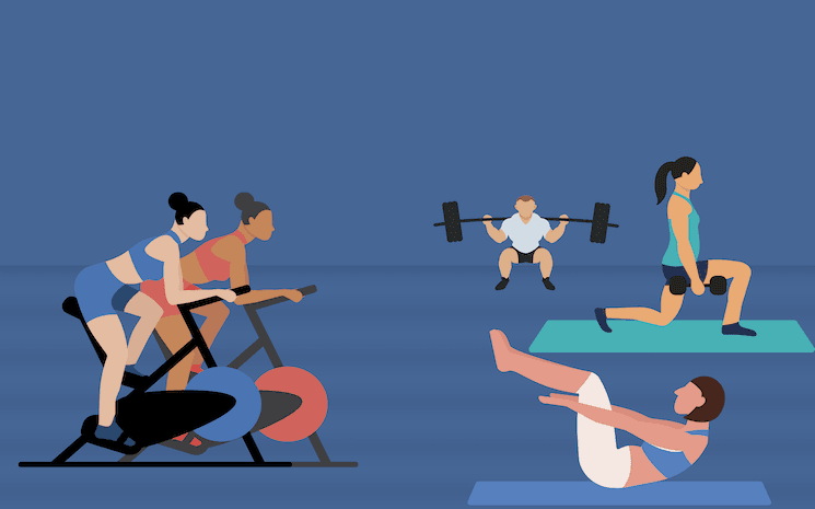 salle de sport dessiné