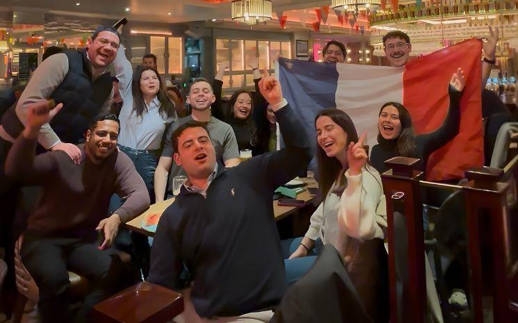 supporters francais au Harcourt Bar