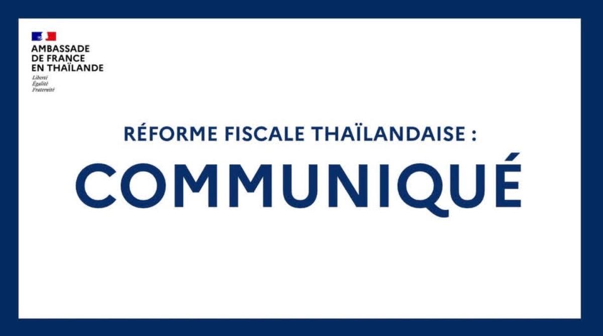 Communique ambassade de France en Thaïlande 