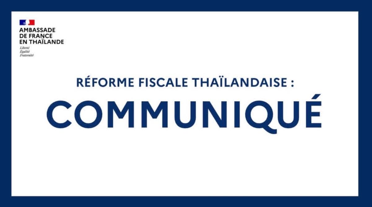 Communique ambassade de France en Thaïlande 