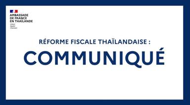 Communique ambassade de France en Thaïlande 