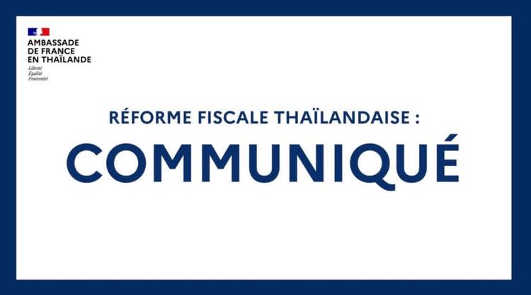 Communique ambassade de France en Thaïlande 