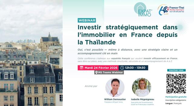 Webinaire Thaïlande investir en France 