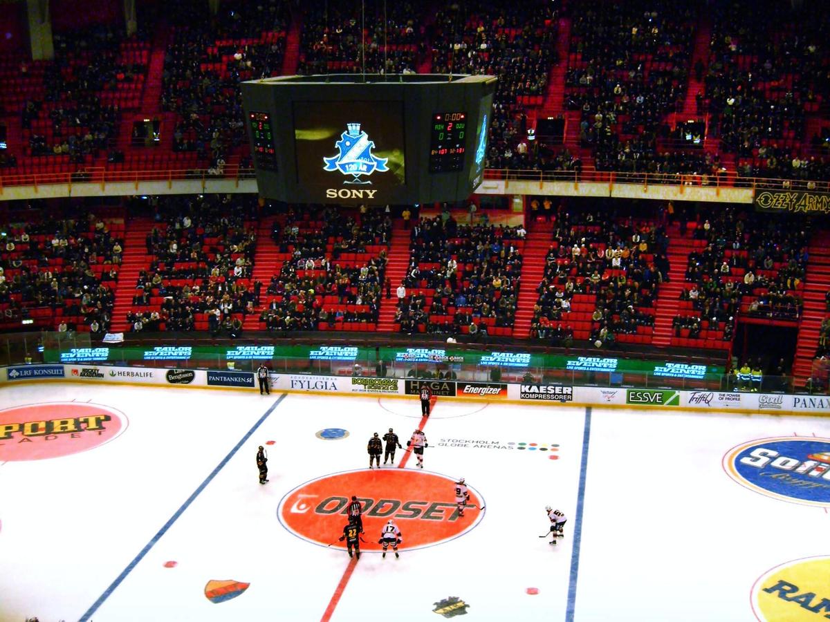 Match de l'équipe Djurgården Hockey à Hovet