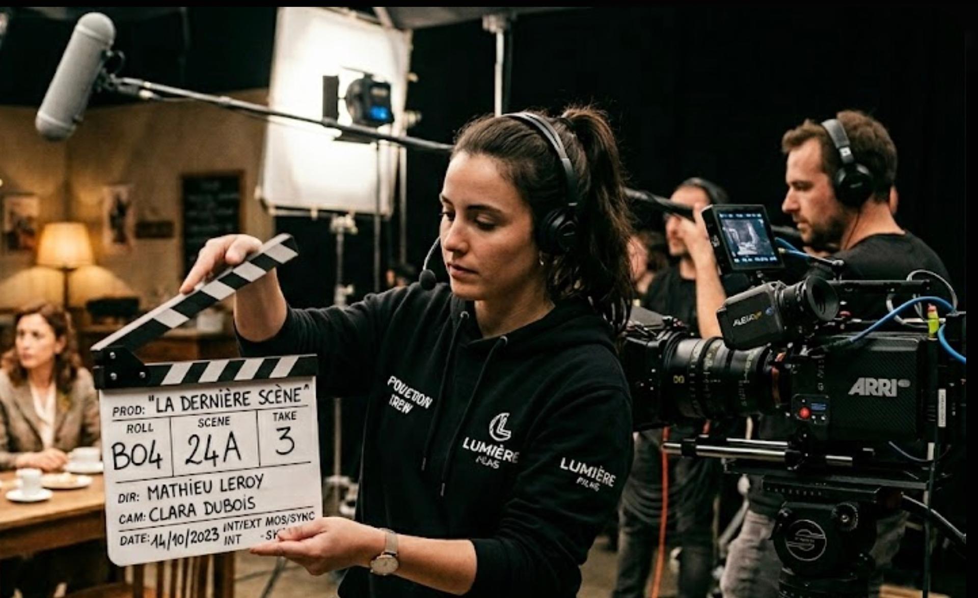 Sur un tournage de cinéma