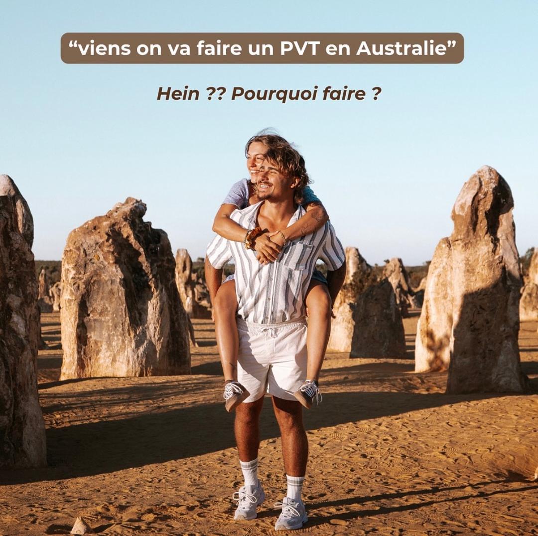 Deux jeunes en Australie, post Instagram