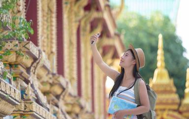 Touriste temple Thaïlande 
