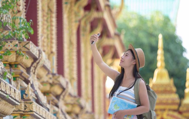 Touriste temple Thaïlande 