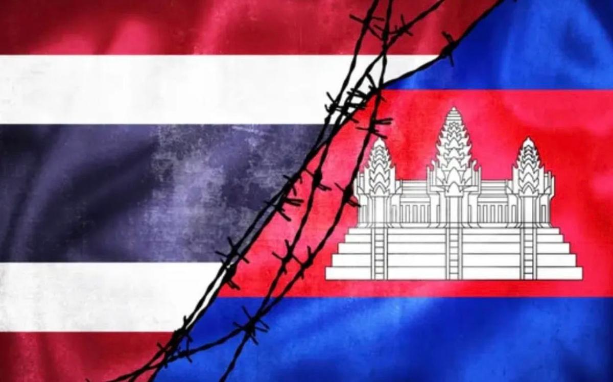 Thailande Cambodge avec barbelé