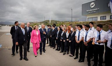 La conseillère Carolina España, visite Aerodynamics à Malaga (juntadeandalucia.es/)