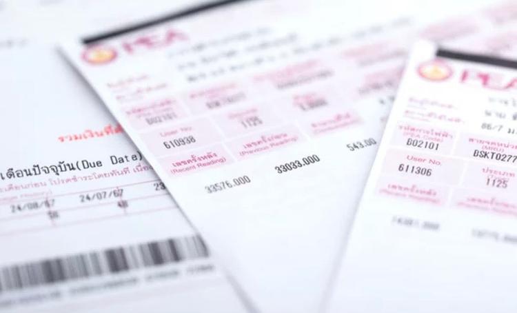 Facture électricité Thaïlande 