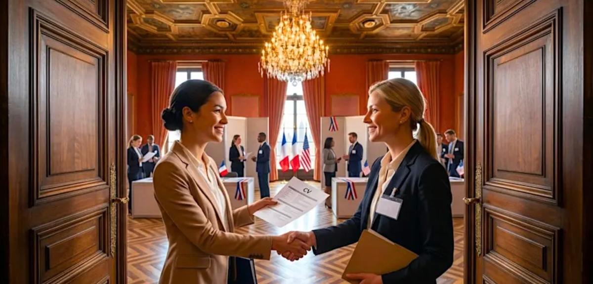 Deux personnes se serrant la main