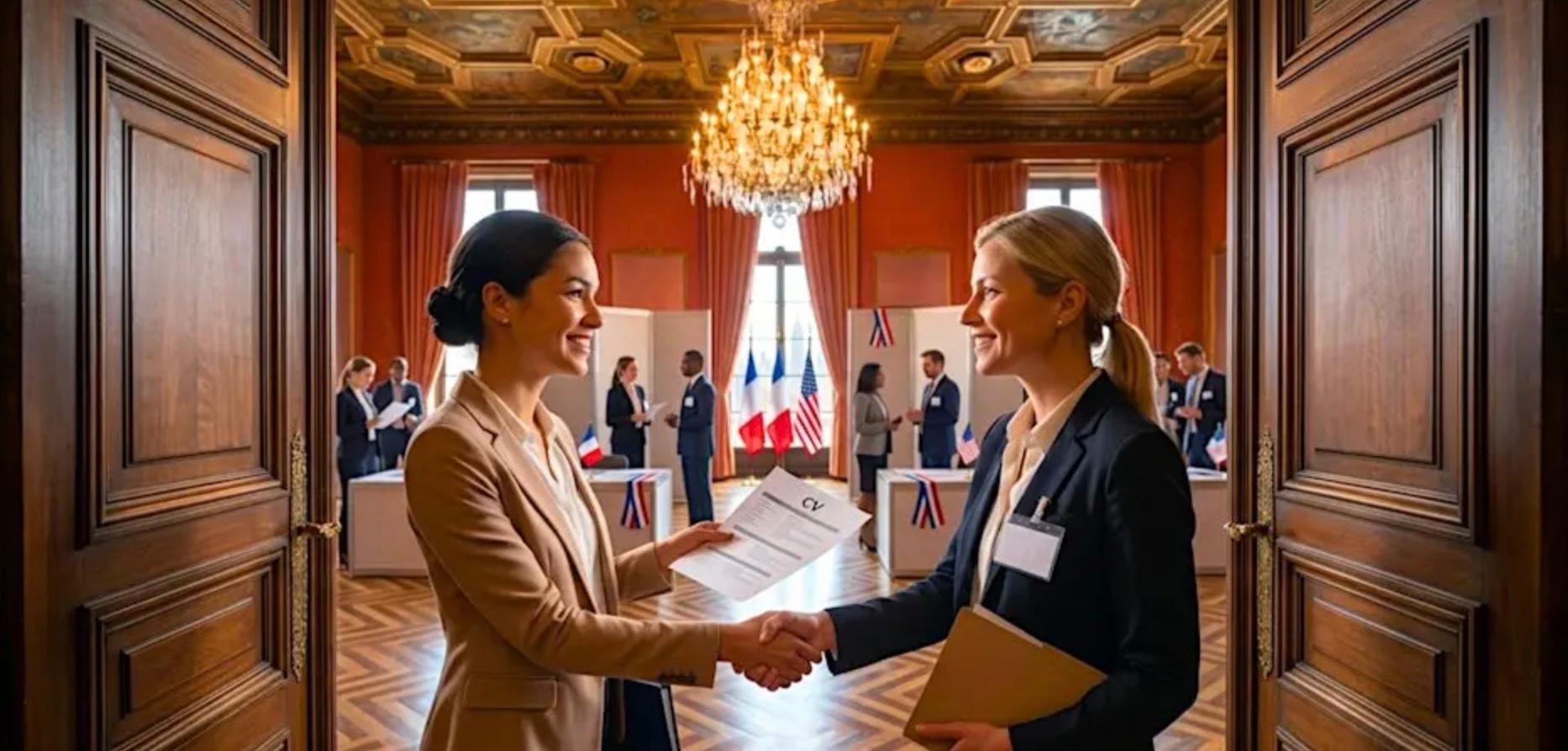 Deux personnes se serrant la main