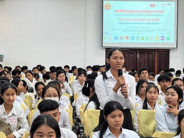 La Tournée francophone 2026 séduit les lycéens cambodgiens