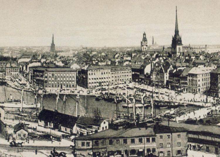 Vue panoramique de Stockholm en 1900