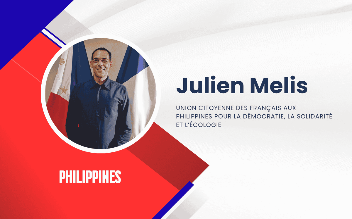 Julien Melis, liste Union citoyenne des Français aux Philippines pour la démocratie, la solidarité et l’écologie
