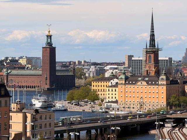 Vue de haut sur la ville de Stockholm
