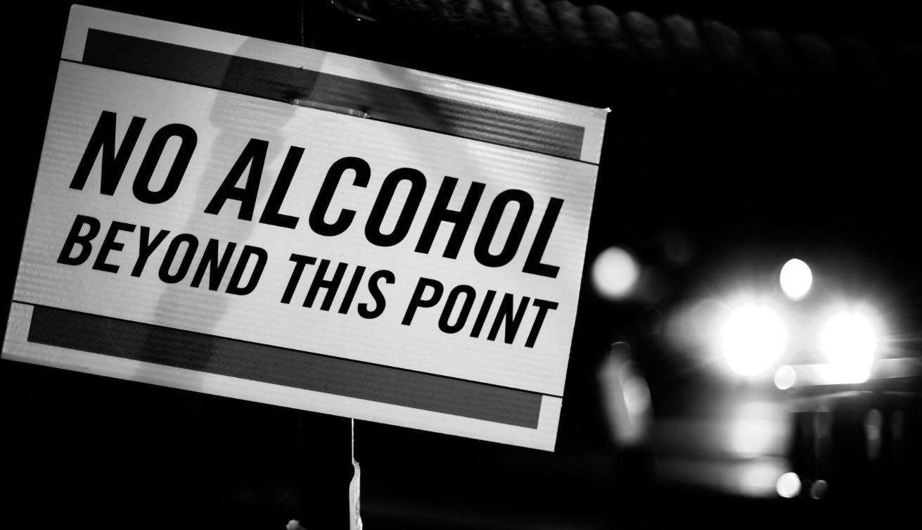 No alcohol beyond this point