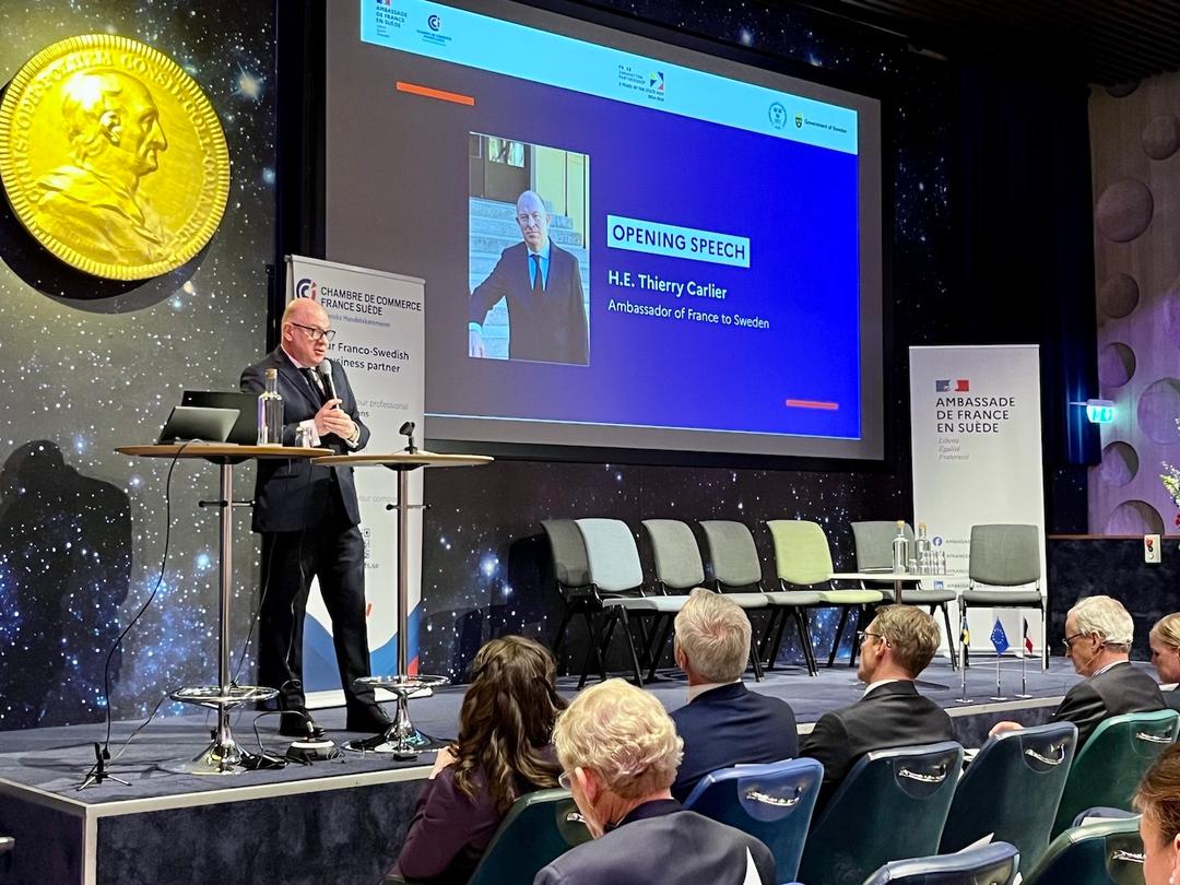 Ambassadeur Thierry Carlier au séminaire franco-suédois à Stockholm