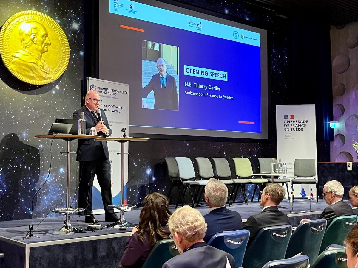 Ambassadeur Thierry Carlier au séminaire franco-suédois à Stockholm