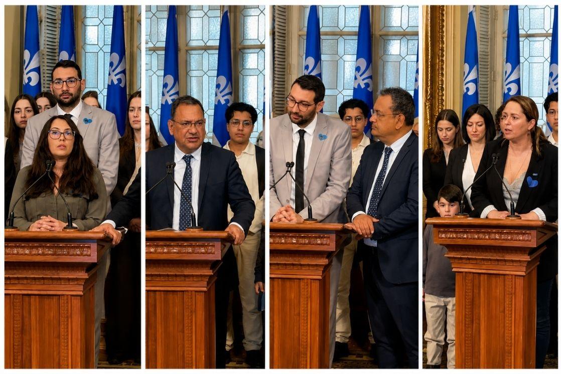 Intervenants durant la conférence de presse de Québec Solidaire
