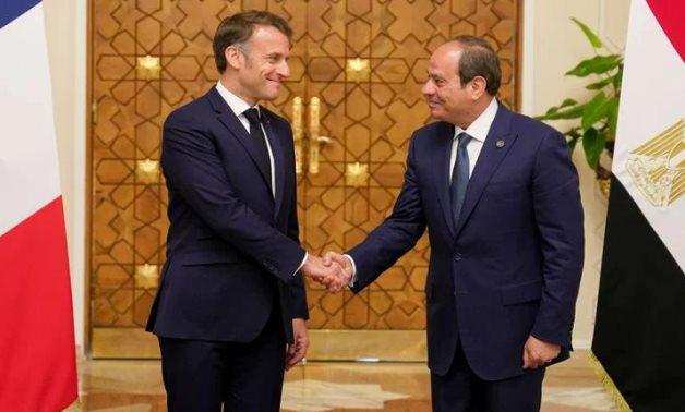 Une photo d’archive du président égyptien Abdel Fattah el-Sisi et du président français Emmanuel Macron. Présidence égyptienne.