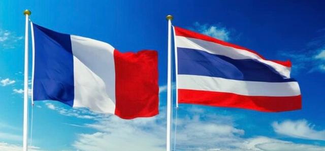 Drapeaux France Thaïlande 