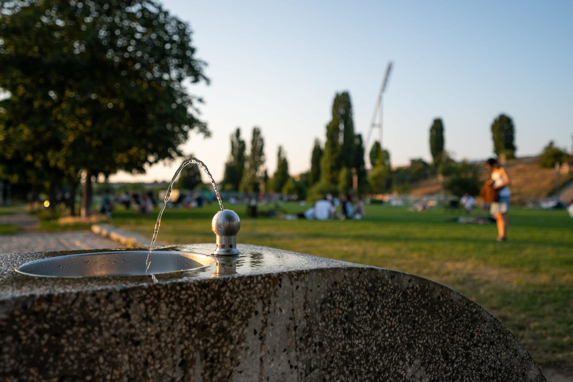Un point d'eau au Mauerpark de Prenzlauer Berg 