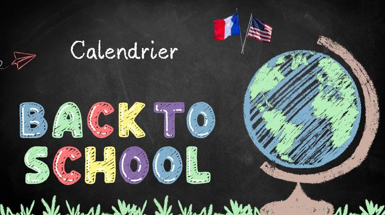 Un tableau noir avec écrit a la craie - Calendrier - Back To School 