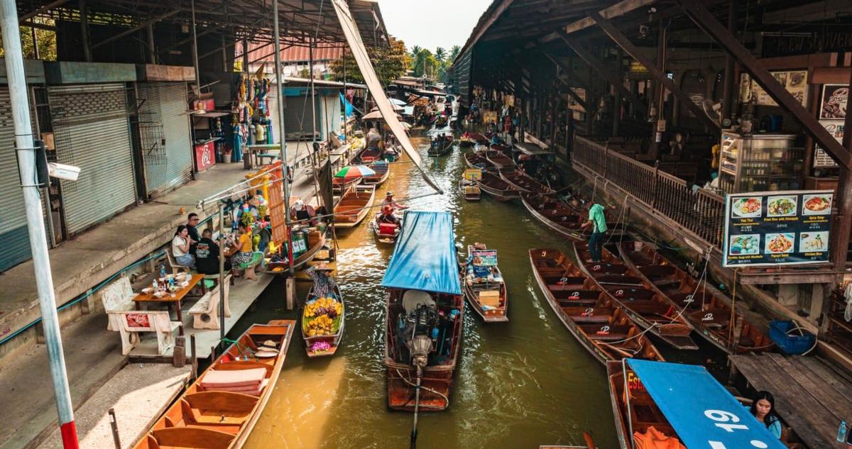 Marché flottant Thaïlande 