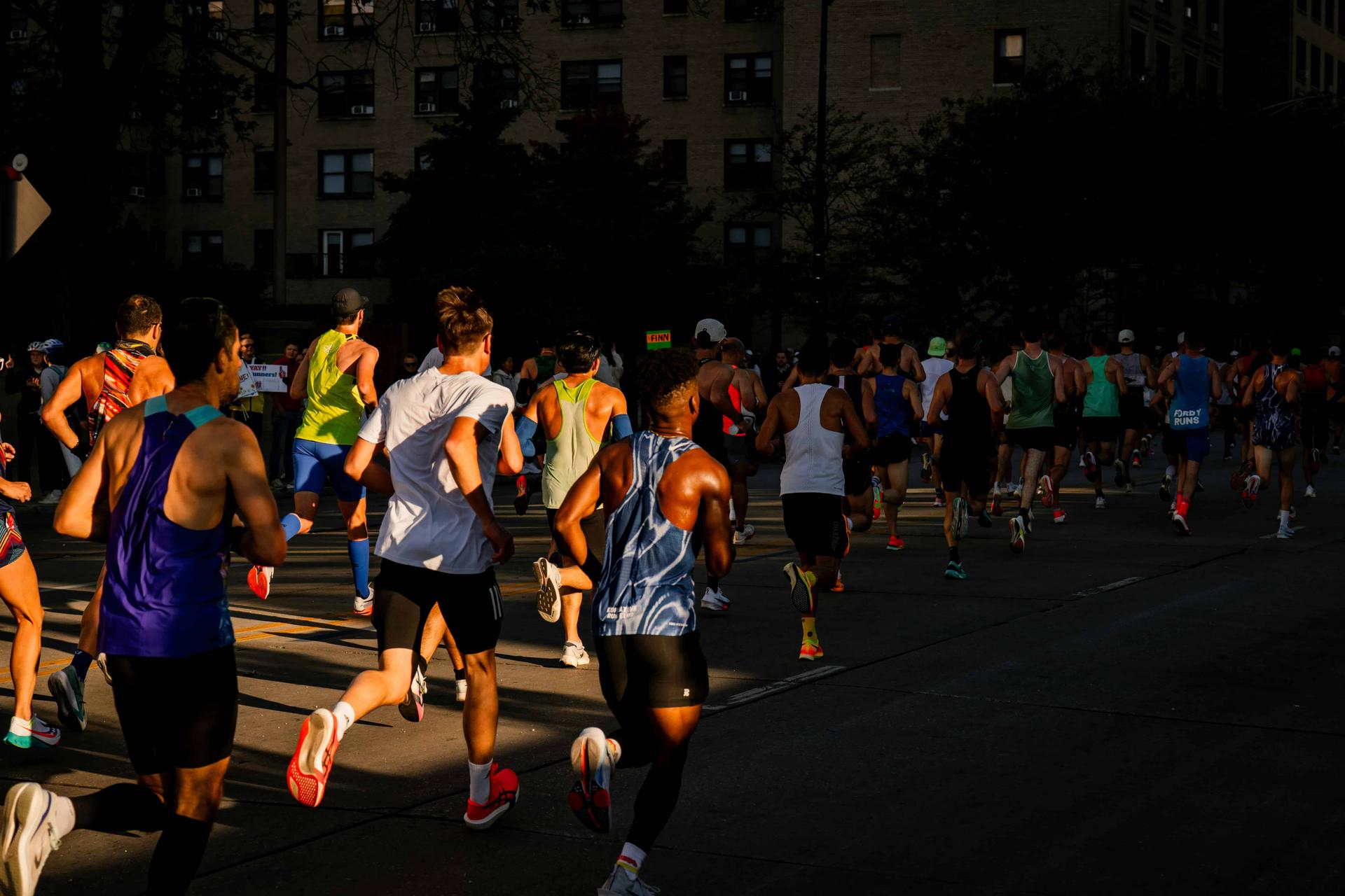 Coureurs en fin de journée 