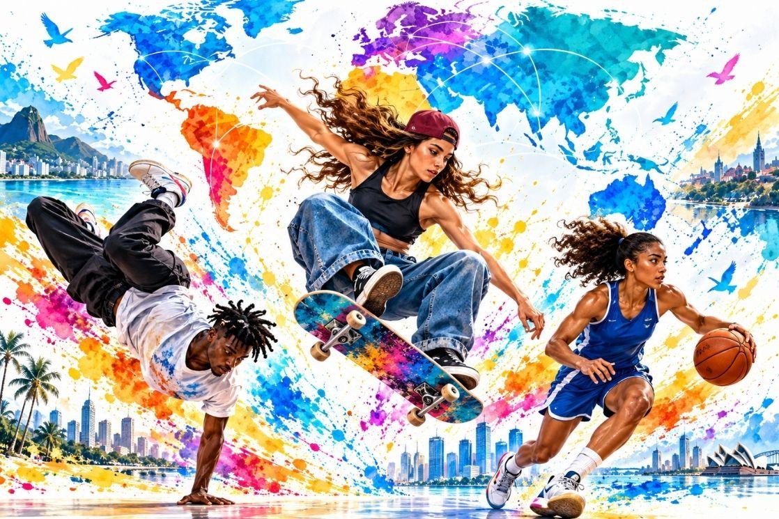 Les nouveaux mots du sport — planche à roulettes, break et basketball.