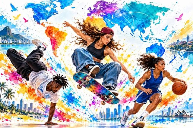 Les nouveaux mots du sport — planche à roulettes, break et basketball.