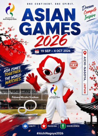 Affiche des jeux olympiques d'Aichi-Nagoya au Japon 2026