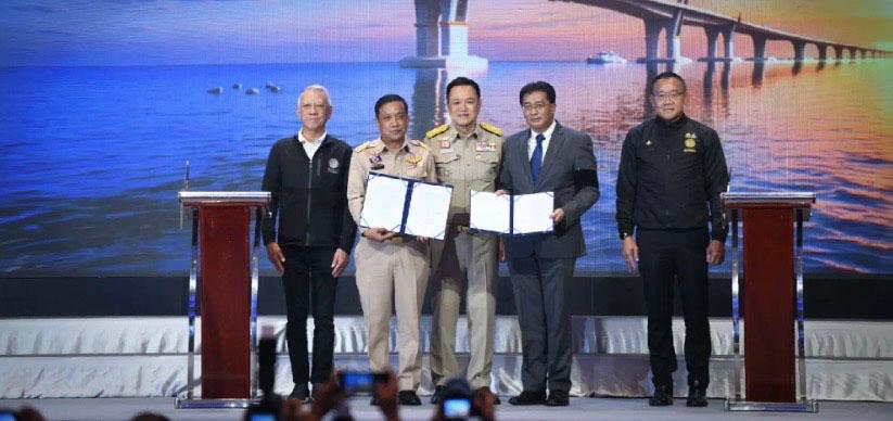Signature de la construction de deux ponts dans le sud de la Thaïlande 