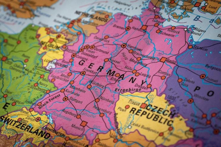 Carte de l'europe avec l'allemagne 