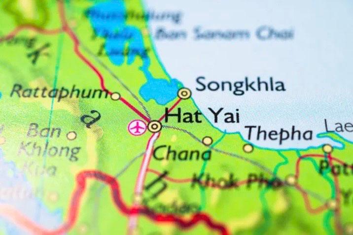Carte sud Thaïlande 