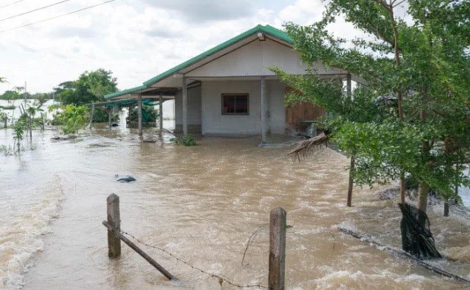 Maison inondée Thaïlande 