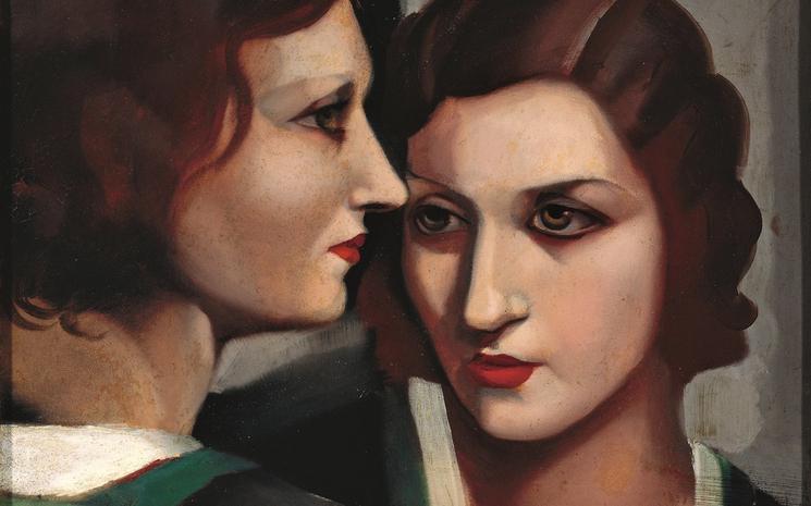 Portrait de deux femmes peintes par Tamara de Lempicka