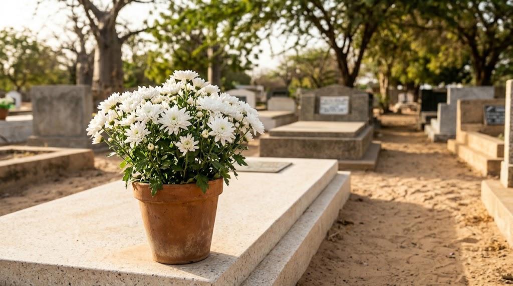 Fleurs au cimétière