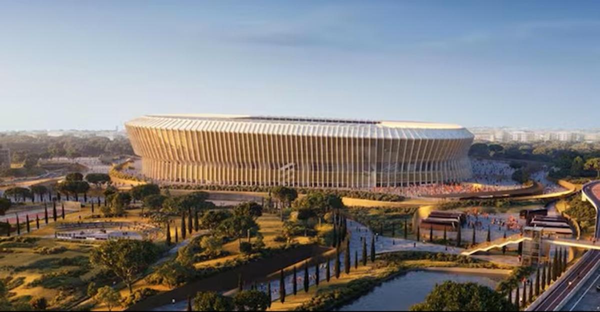 projet du nouveau stade de foot de l'AS Roma