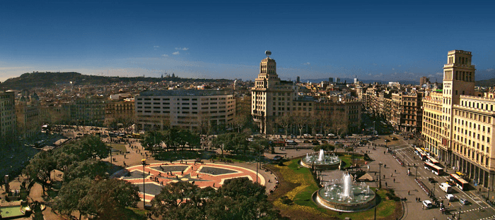 plaza de Cataluña, Barcelone