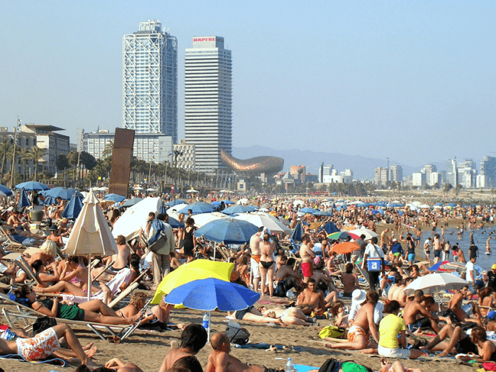 plage de la Barceloneta, Barcelone