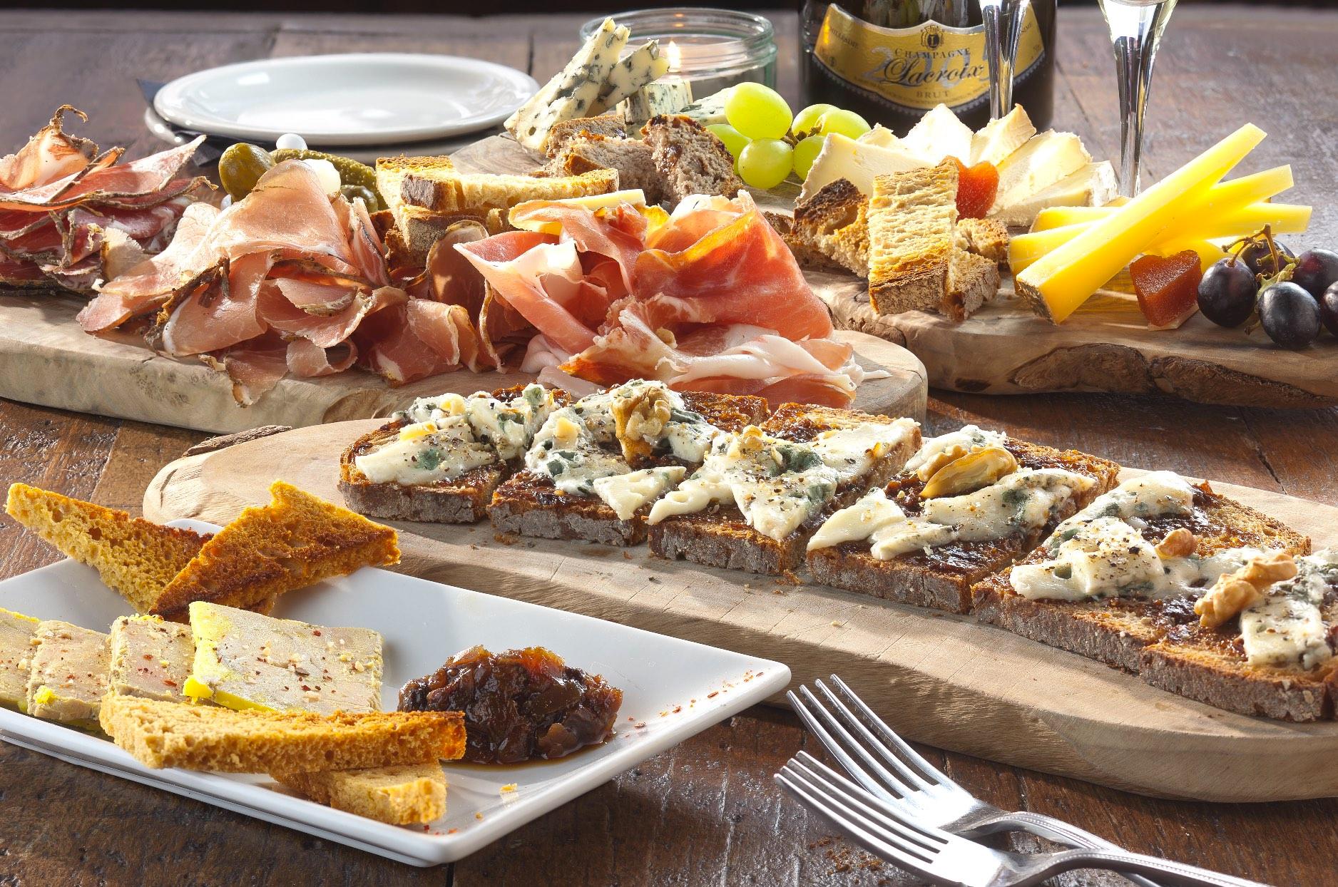 Champagne, fromage, Londres