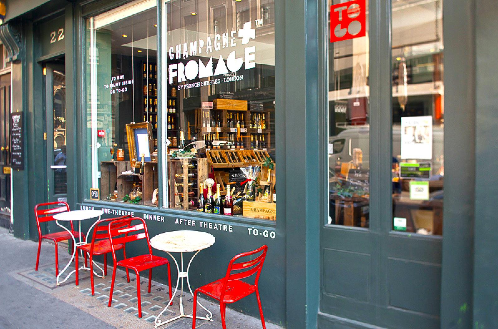 Champagne, fromage, Londres