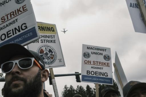 Panneau levés pendant une manifestation